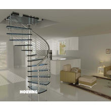 Indoor Custom Spiral Staircases With Stainless Steel Handrail